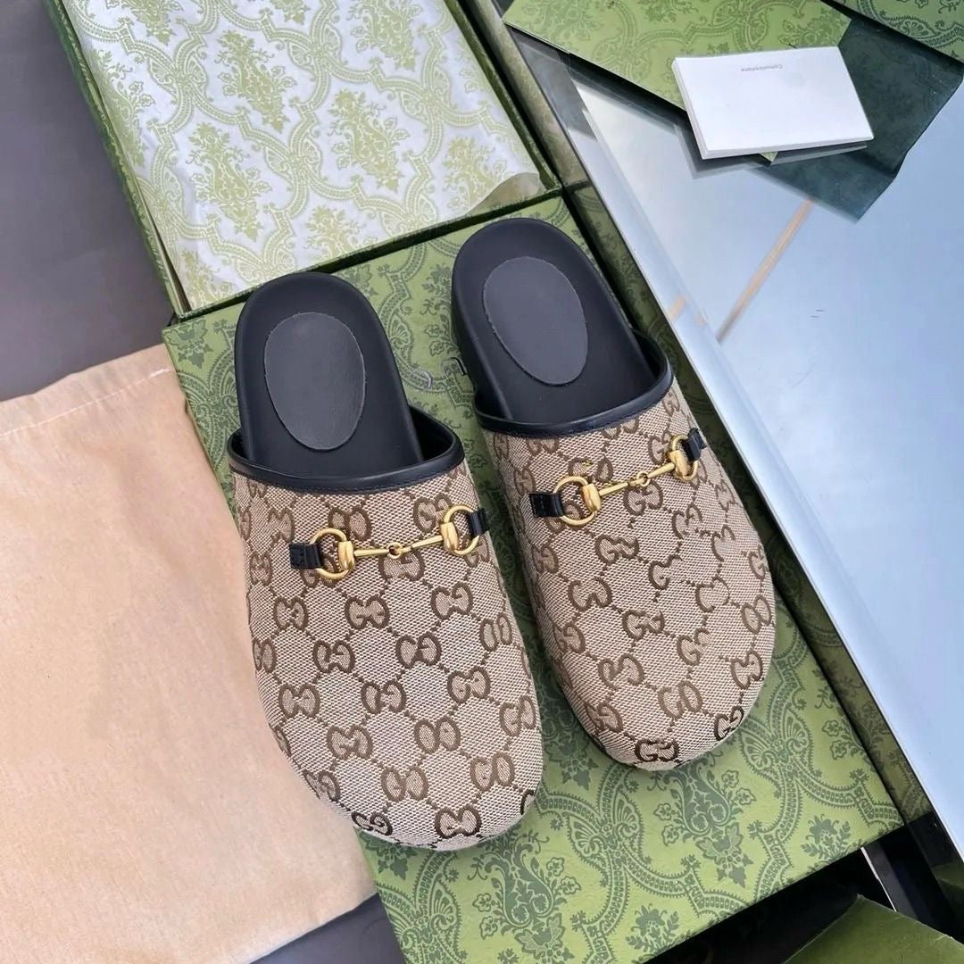 Monogram Jacquard Horsebit Mule Slippers
