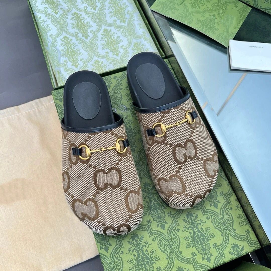 Monogram Jacquard Horsebit Mule Slippers