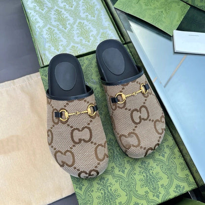 Monogram Jacquard Horsebit Mule Slippers