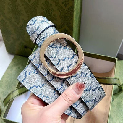 Monogram Coated Canvas Double Ring Buckle Belt