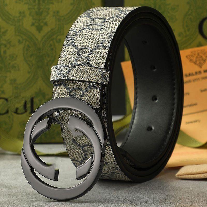 Interlocking Circle Buckle Monogram Belt