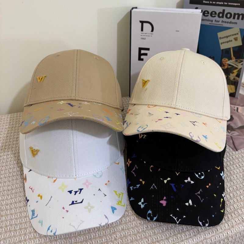 Cartoon Print Monogram Mesh Trucker Cap