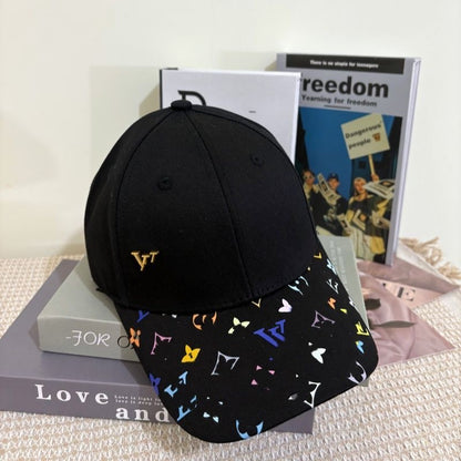 Cartoon Print Monogram Mesh Trucker Cap