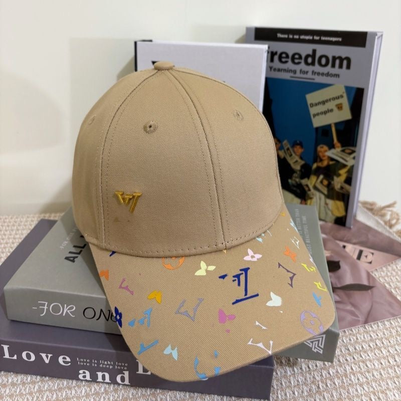 Cartoon Print Monogram Mesh Trucker Cap