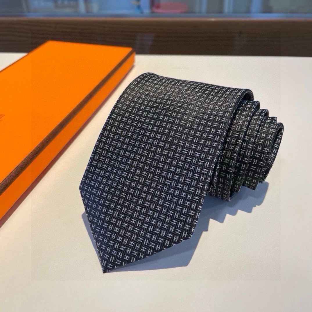 Full Monogram Jacquard Silk Necktie