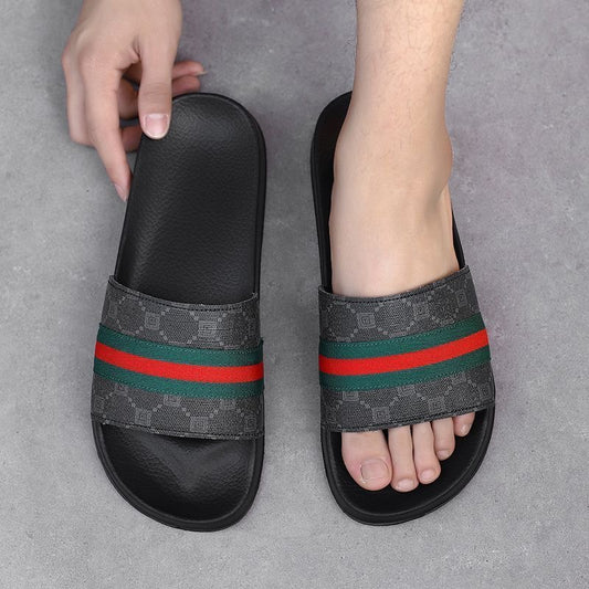 Vintage Check Web Stripe Slide Sandals