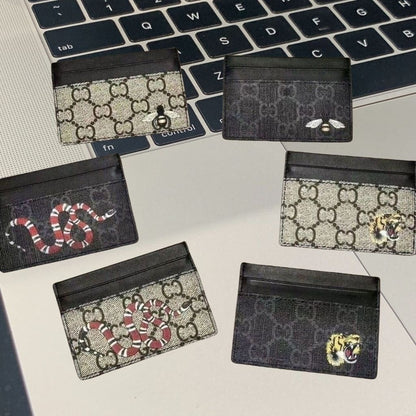 Animal Print Interlocking Pattern Card Holder