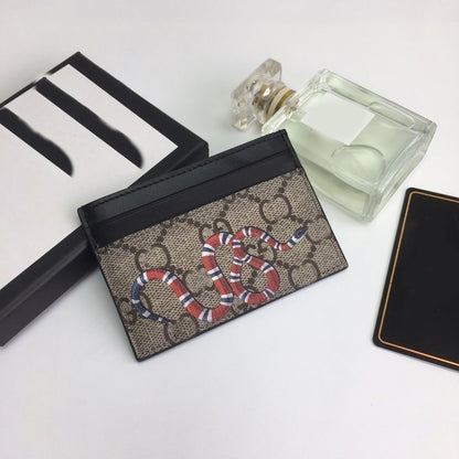 Animal Print Interlocking Pattern Card Holder