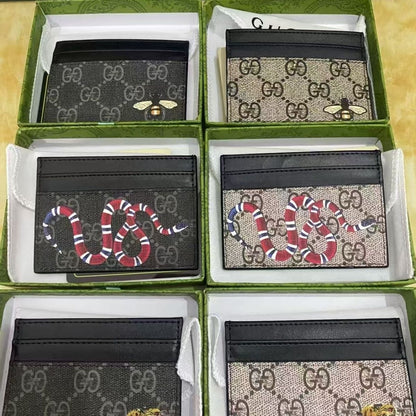 Animal Print Interlocking Pattern Card Holder