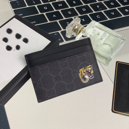 Animal Print Interlocking Pattern Card Holder