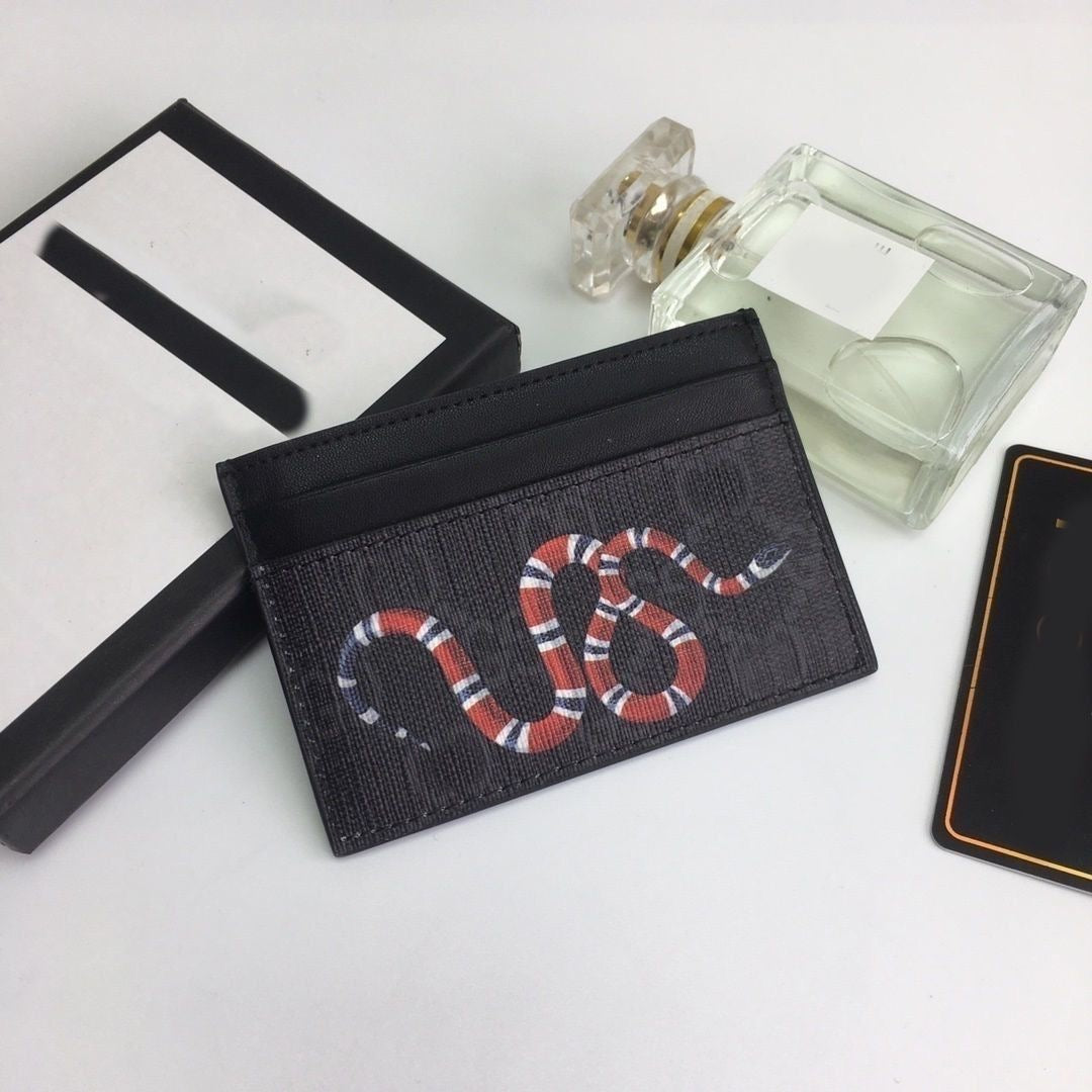 Animal Print Interlocking Pattern Card Holder