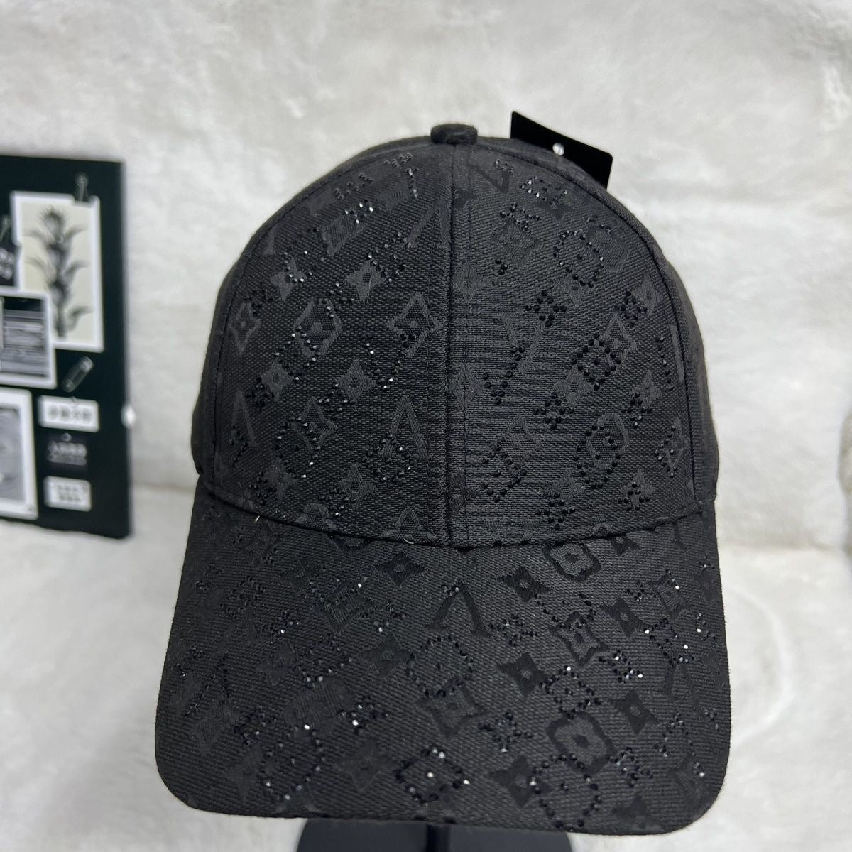 Full Embossed Monogram Rhinestone Baseball Cap
