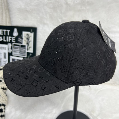 Full Embossed Monogram Rhinestone Baseball Cap