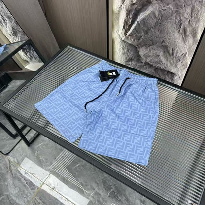 Full Letter Print Drawstring Casual Quick Dry Shorts