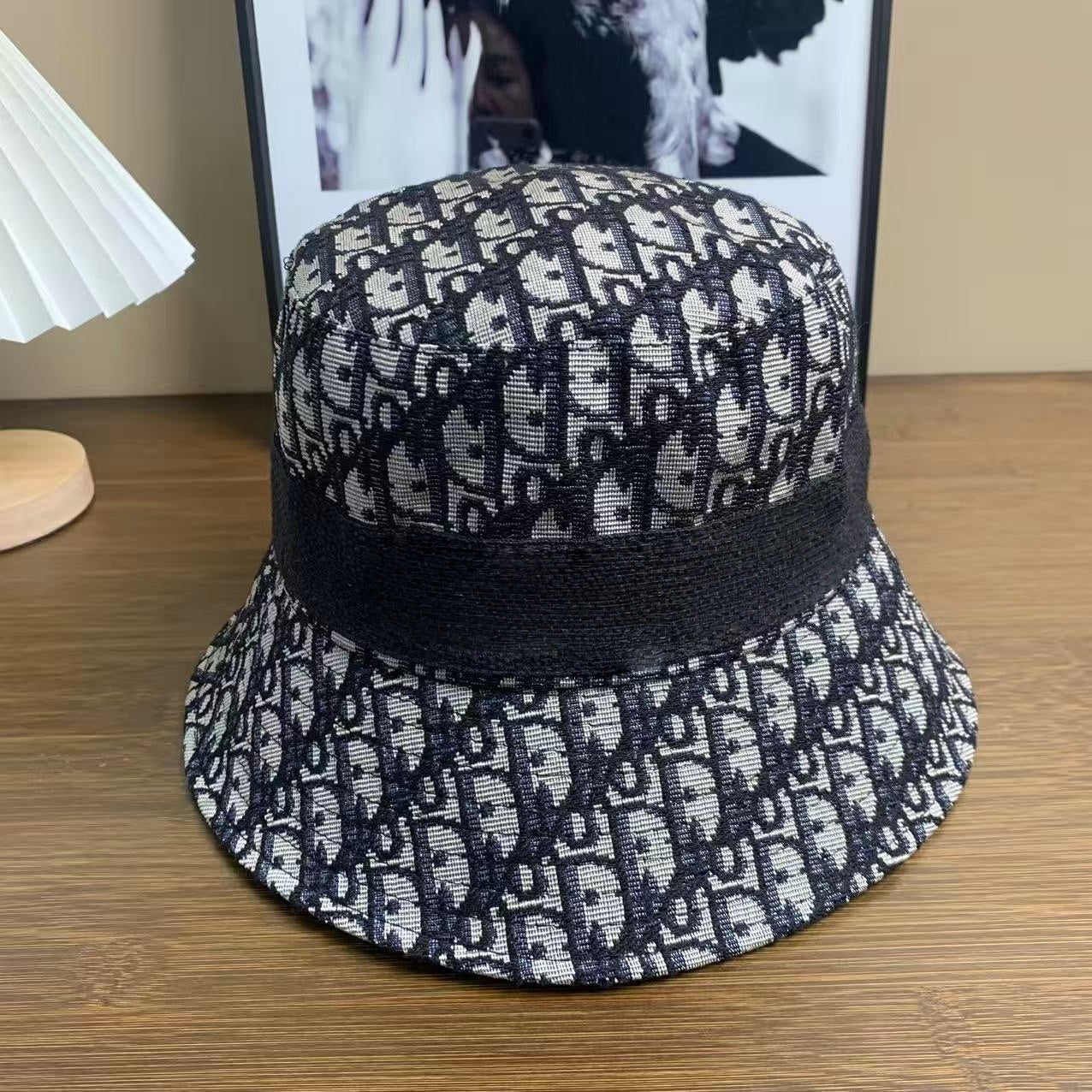 Vintage All-Over Jacquard Ribbon Bucket Hat