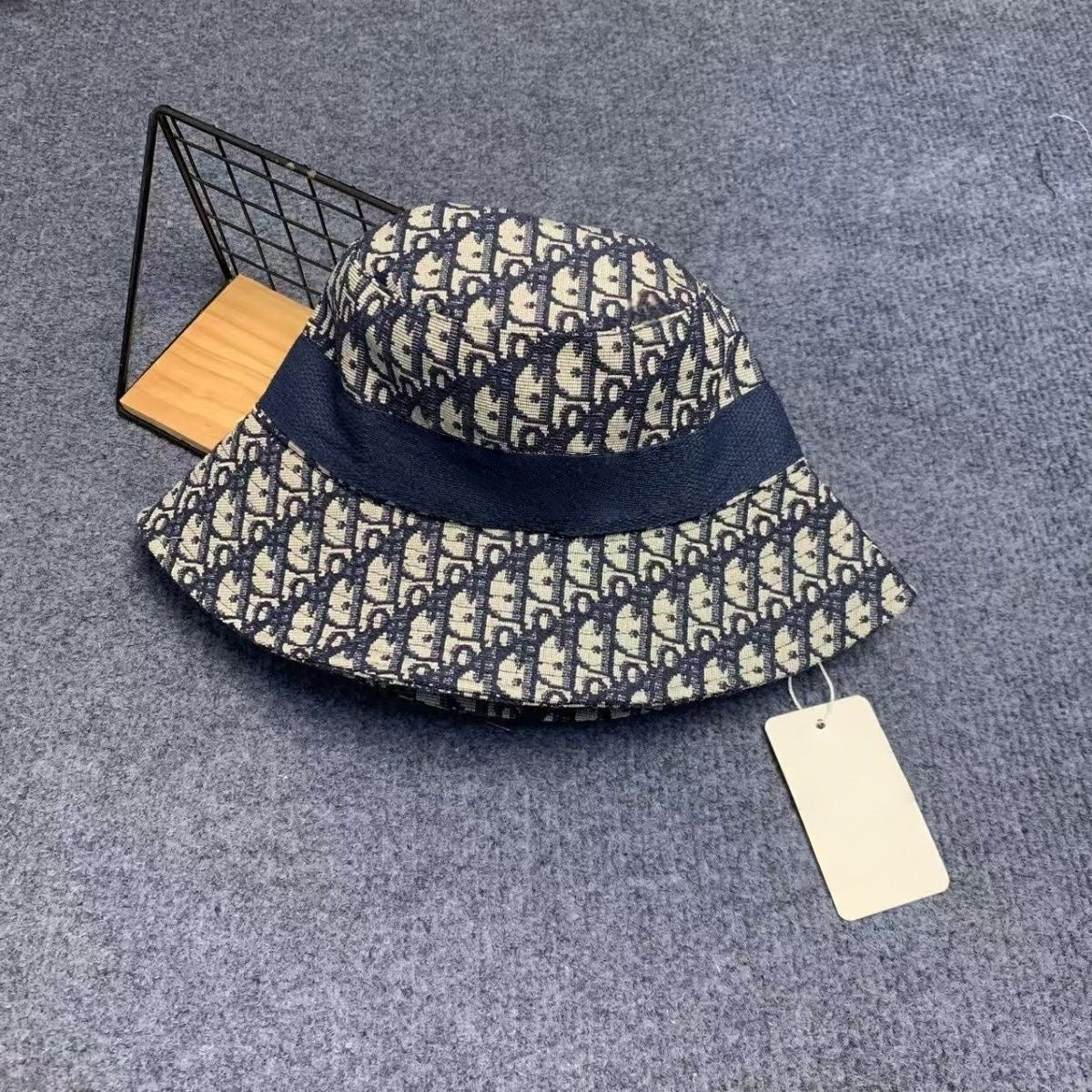 Vintage All-Over Jacquard Ribbon Bucket Hat