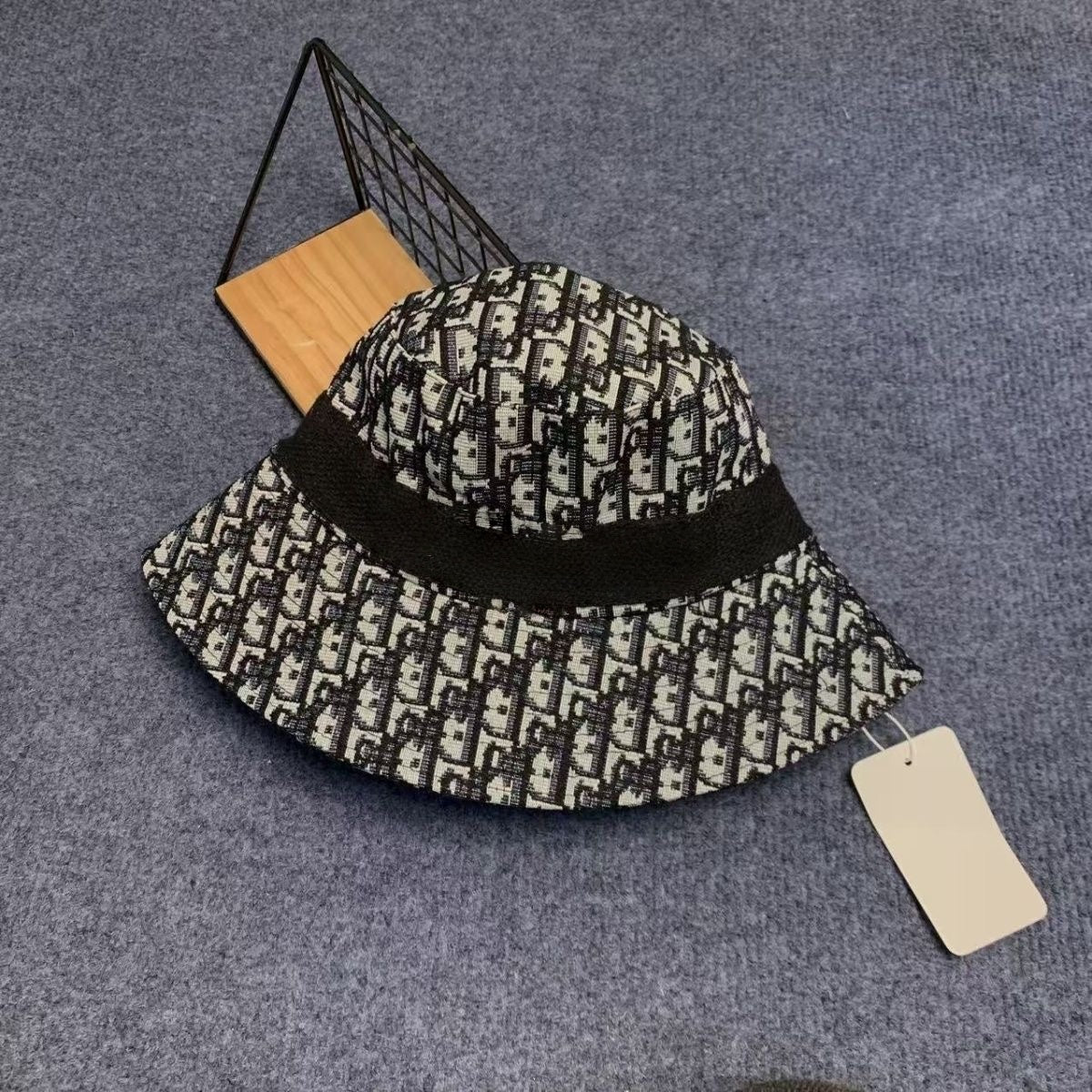 Vintage All-Over Jacquard Ribbon Bucket Hat
