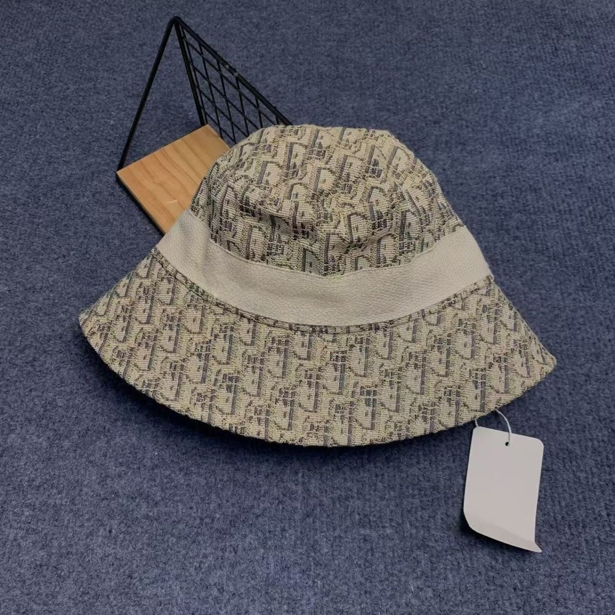 Vintage All-Over Jacquard Ribbon Bucket Hat