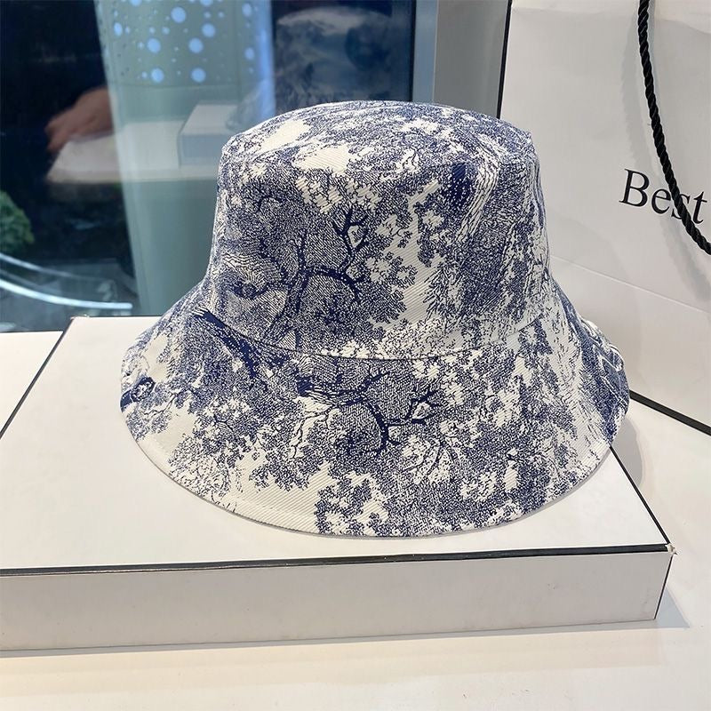 French Jungle Sketch Print Bucket Hat