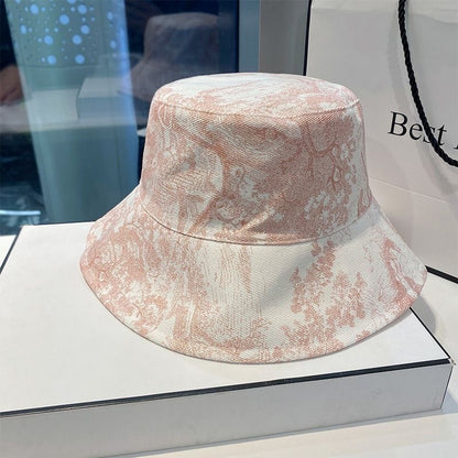 French Jungle Sketch Print Bucket Hat