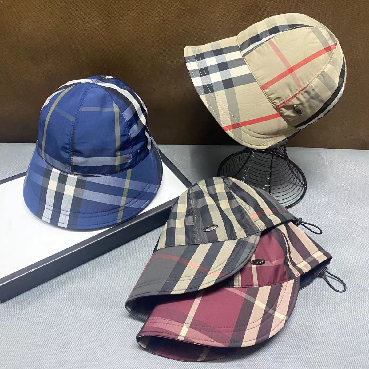 British Classic Plaid Adjustable Bucket Hat