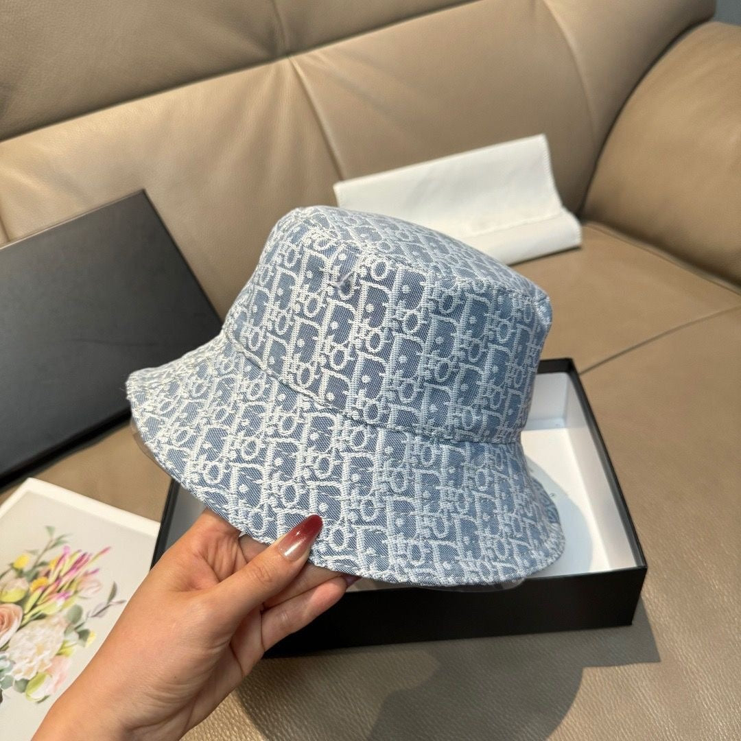 Embossed Jacquard Bucket Hat, Casual Sun Hat for Spring & Summer