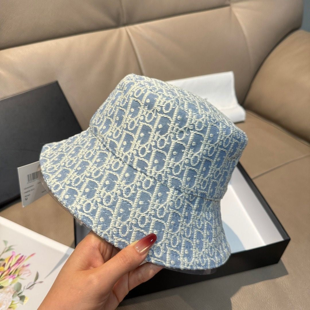 Embossed Jacquard Bucket Hat, Casual Sun Hat for Spring & Summer