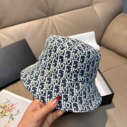 Embossed Jacquard Bucket Hat, Casual Sun Hat for Spring & Summer