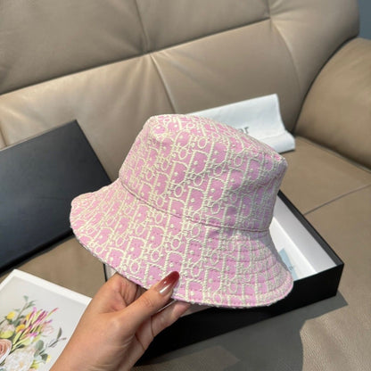 Embossed Jacquard Bucket Hat, Casual Sun Hat for Spring & Summer