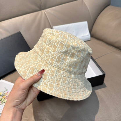 Embossed Jacquard Bucket Hat, Casual Sun Hat for Spring & Summer