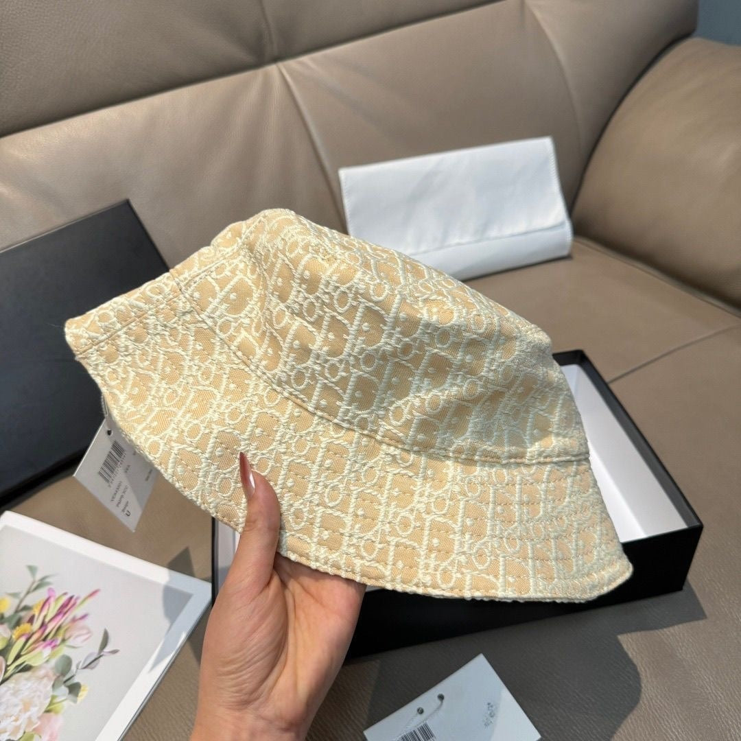 Embossed Jacquard Bucket Hat, Casual Sun Hat for Spring & Summer