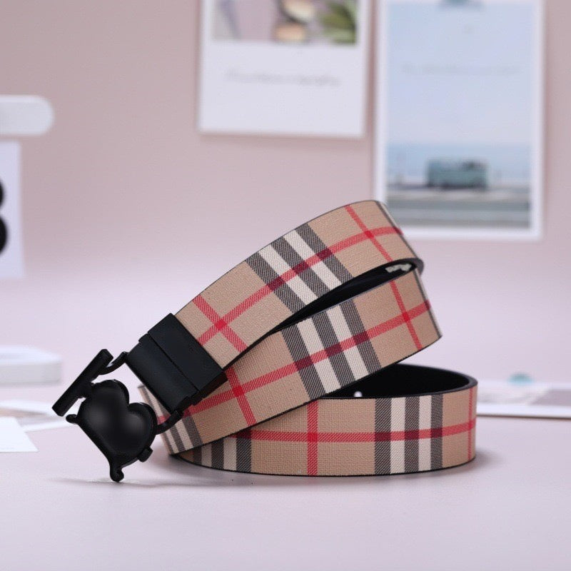 Men's Classic Plaid Auto Buckle Belt, Vintage Business Casual Waist Belt