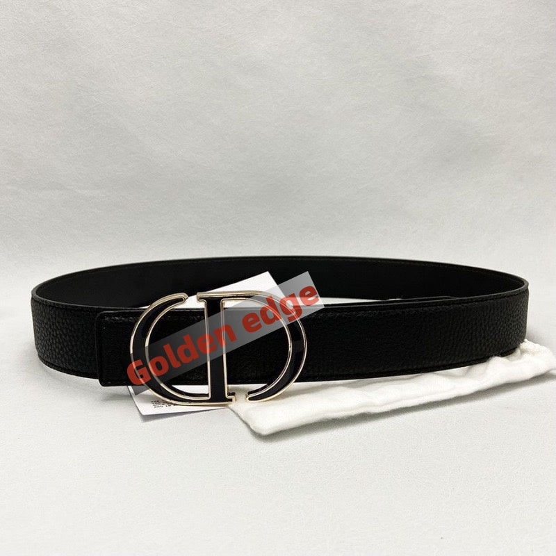 Leather Belt with Letter Buckle, Business Casual Versatile Waist Belt