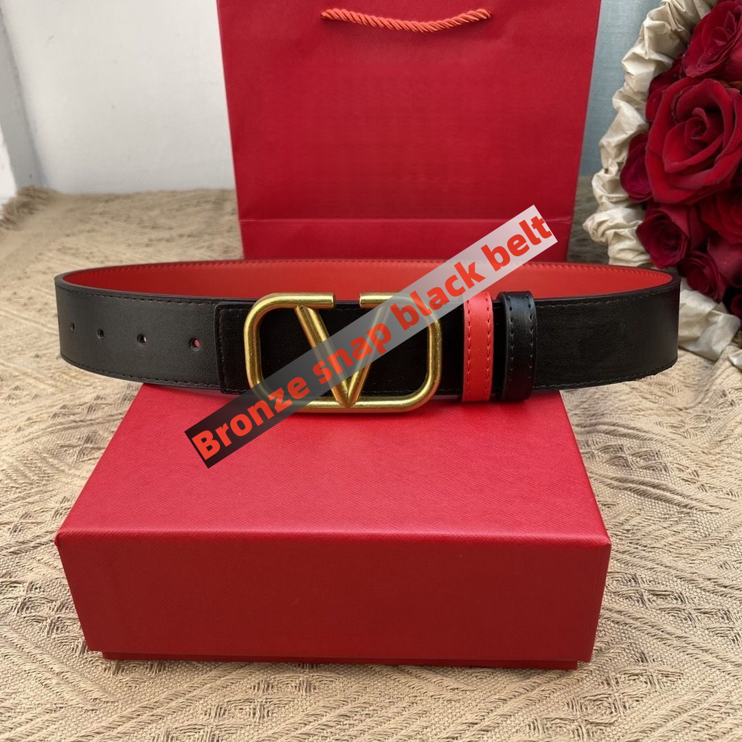Unisex Double-sided Leather Belt with Letter Buckle, Minimalist Versatile Waist Belt