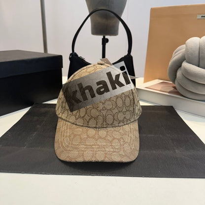 【#A270】Vintage Curved Brim Baseball Cap With All-Over Jacquard Pattern