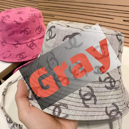 【#A274】Full Printed Drawstring Sun Protection Bucket Hat