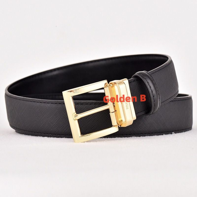 【#A299】Classic British Plaid Pin Buckle Leather Belt, Men's Business Reversible Luxury Waist StrapMen's Genuine Leather Pin Buckle Belt, Cross Grain Dress Waist Strap With Multi-Color Buckle Options