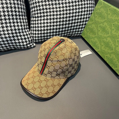 【#A301】Classic Monogram Jacquard Baseball Cap, Unisex Retro Sun Visor Hat Couple Casual Duckbill Cap