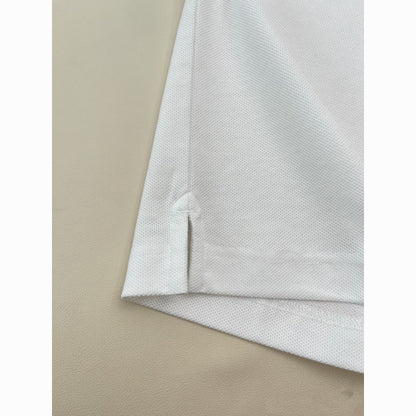 【#A305】Embroidered Collared Polo Shirt, Breathable Pique Short Sleeve Top For Men & Women