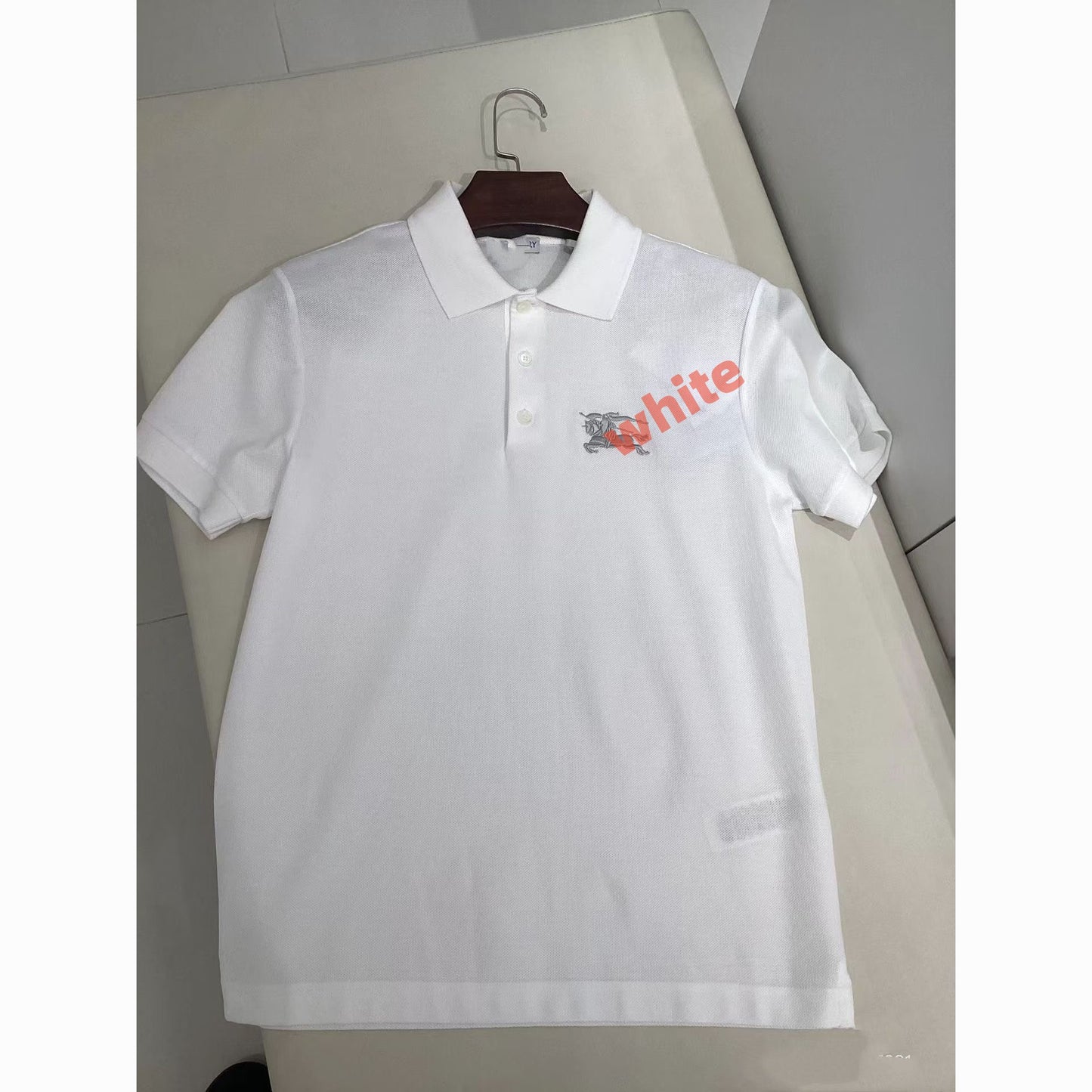 【#A305】Embroidered Collared Polo Shirt, Breathable Pique Short Sleeve Top For Men & Women