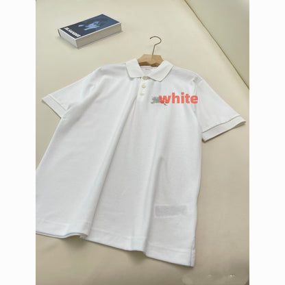 【#A305】Embroidered Collared Polo Shirt, Breathable Pique Short Sleeve Top For Men & Women