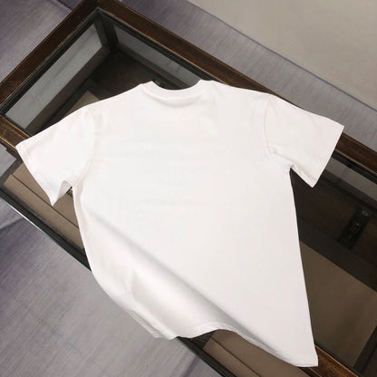 【#A306】Minimal Triangle Badge Crew Neck Solid Color T-Shirt Unisex
