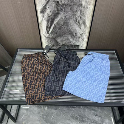 【#A309】Unisex Full Print Geometric Drawstring Casual Shorts