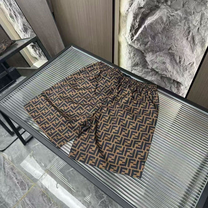 【#A309】Unisex Full Print Geometric Drawstring Casual Shorts