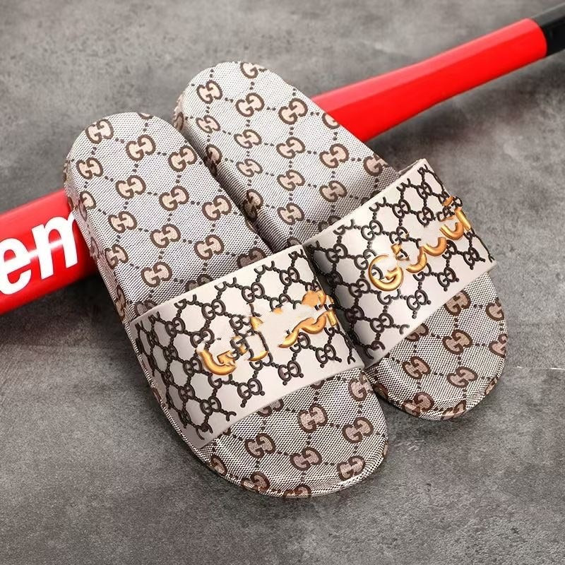 【#A314】Printed Slide Sandals Non-Slip Outdoor Slippers For Men & Women