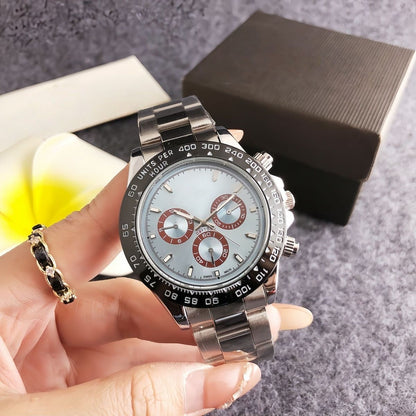 【#A329】Ice Blue Panda Daytona Multi-Functional Men's Chronograph Watch