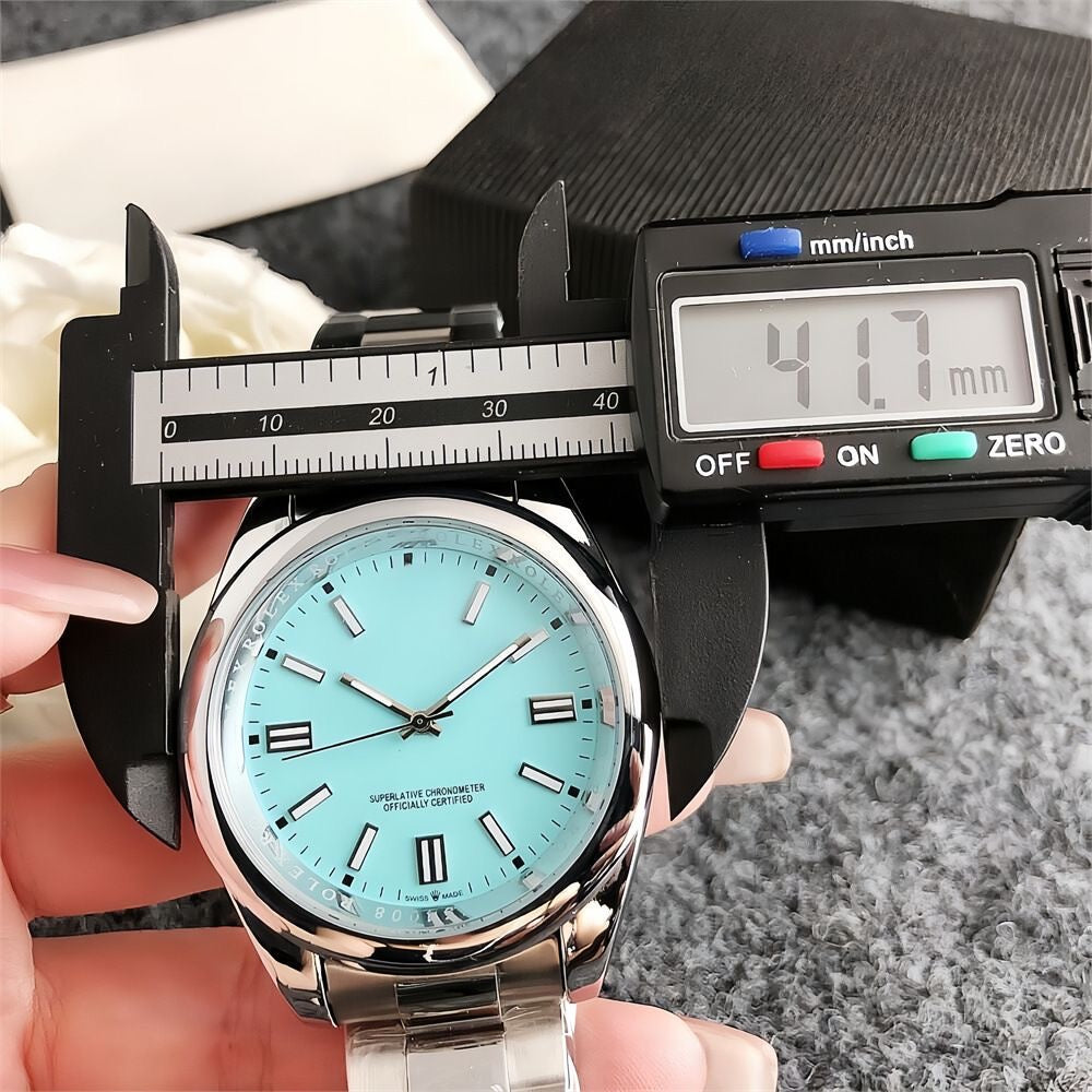 【#A331】Simple Color Dial Oyster Steel Band Men's Watch