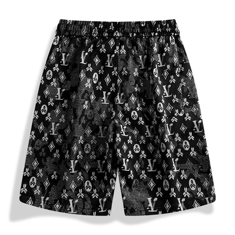 【#A334】Vintage Full-Print Monogram Casual Shorts