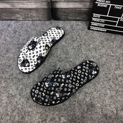【#A337】Cool Cat Full Print Slide Sandals, Unisex Anti-slip Slippers for Indoor & Outdoor