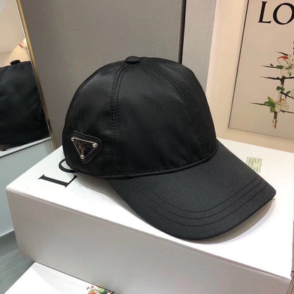 【#A340】Solid Baseball Cap With Side Triangle Metal Tag, Lightweight Breathable Sun Visor Hat For Men & Women